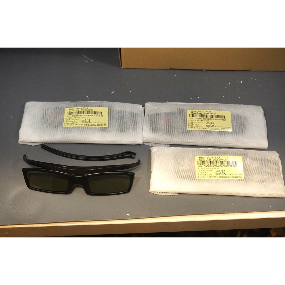 Samsung TV Accessory Kit (4 pairs) HD 3D Active Glasses SSG-5150GB Lot of 3 New